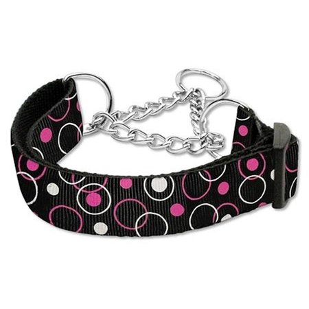 UNCONDITIONAL LOVE Retro Nylon Ribbon Collar Martingale Black Large UN787812